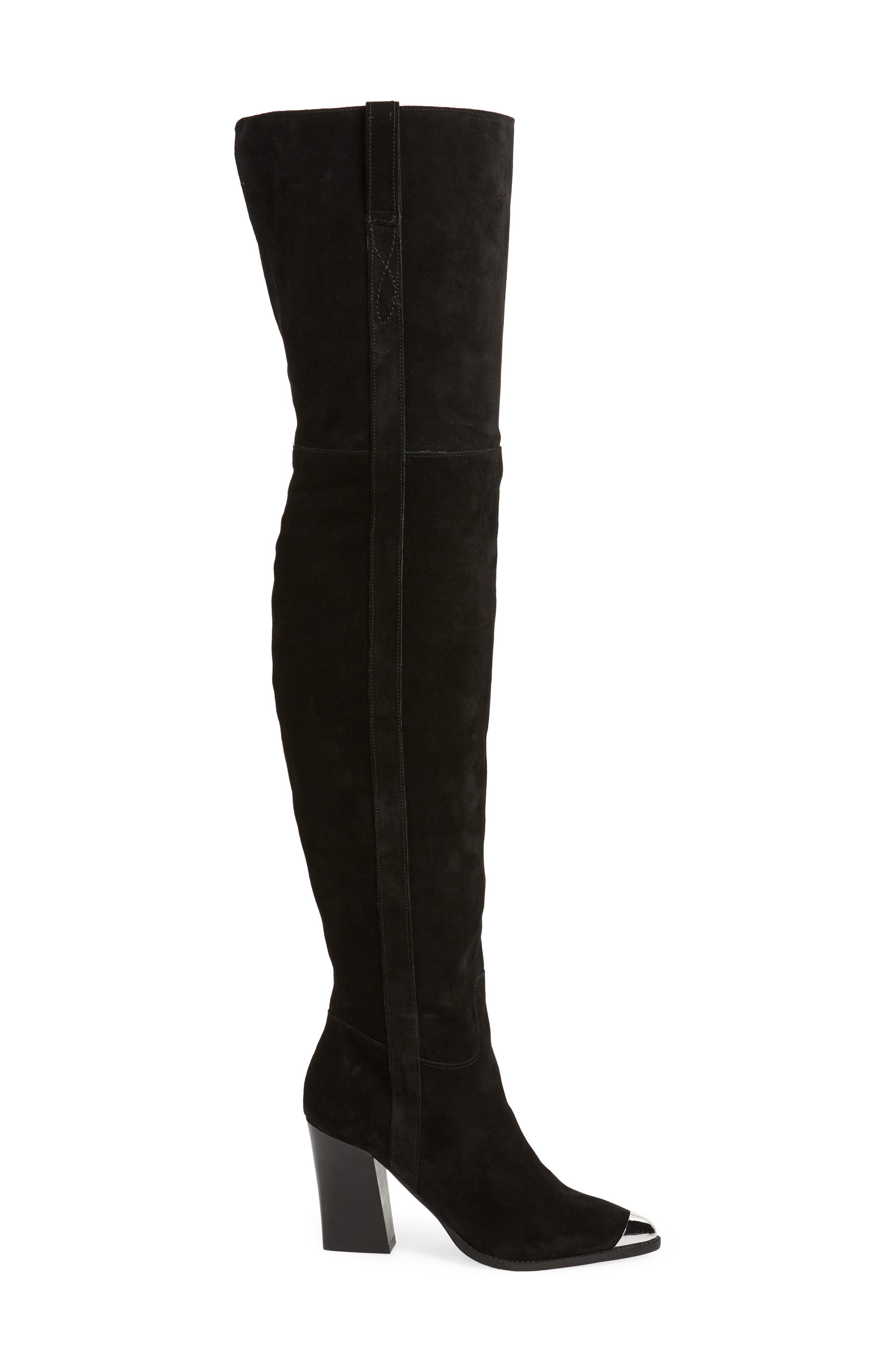 Topshop Bass Chain Over the Knee Boot, Alternate, color, 