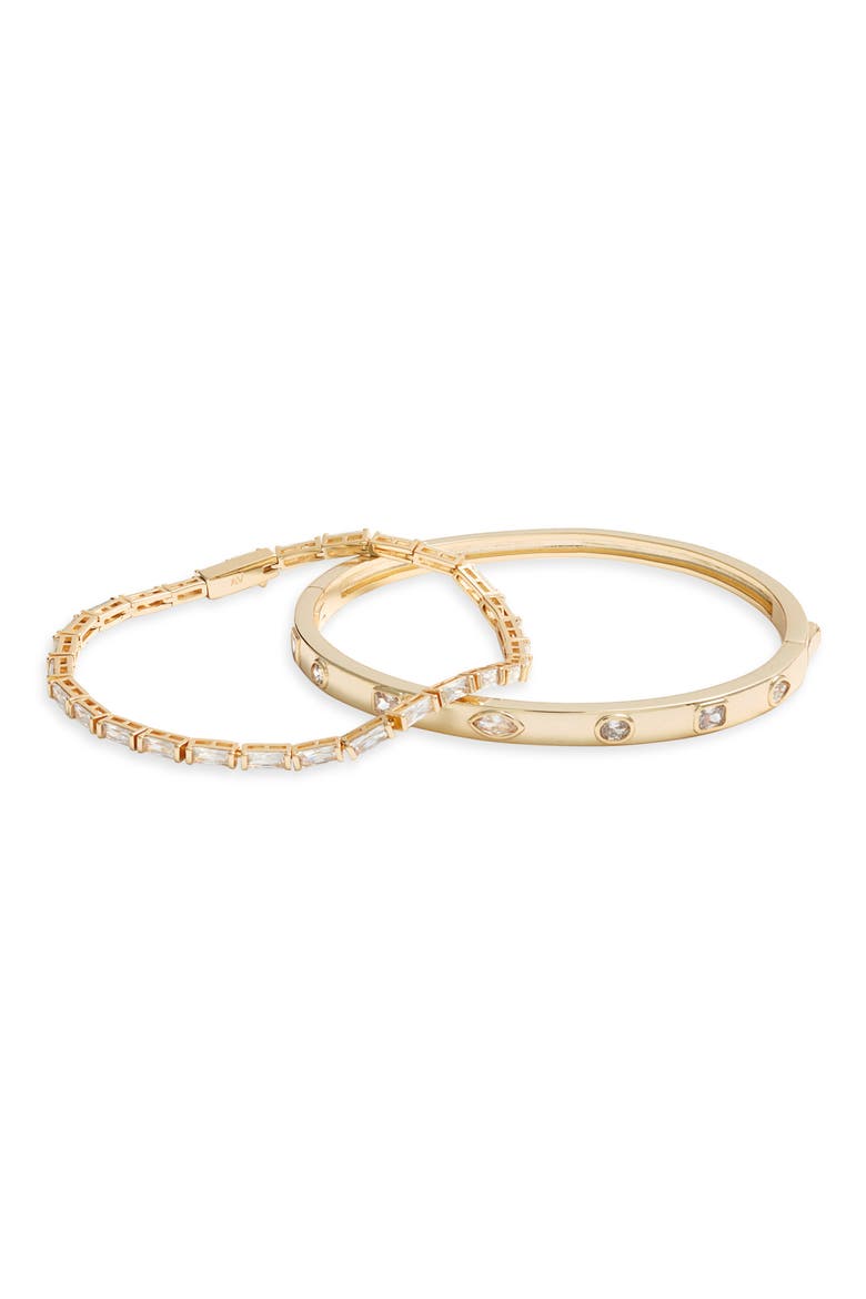 Set of 2 Assorted Bracelets, Main, color, GOLD