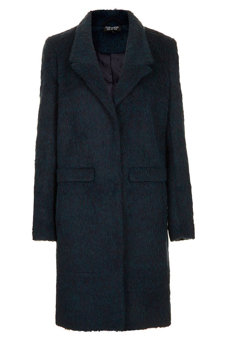 Boyfriend Coat, Alternate, color, TEAL