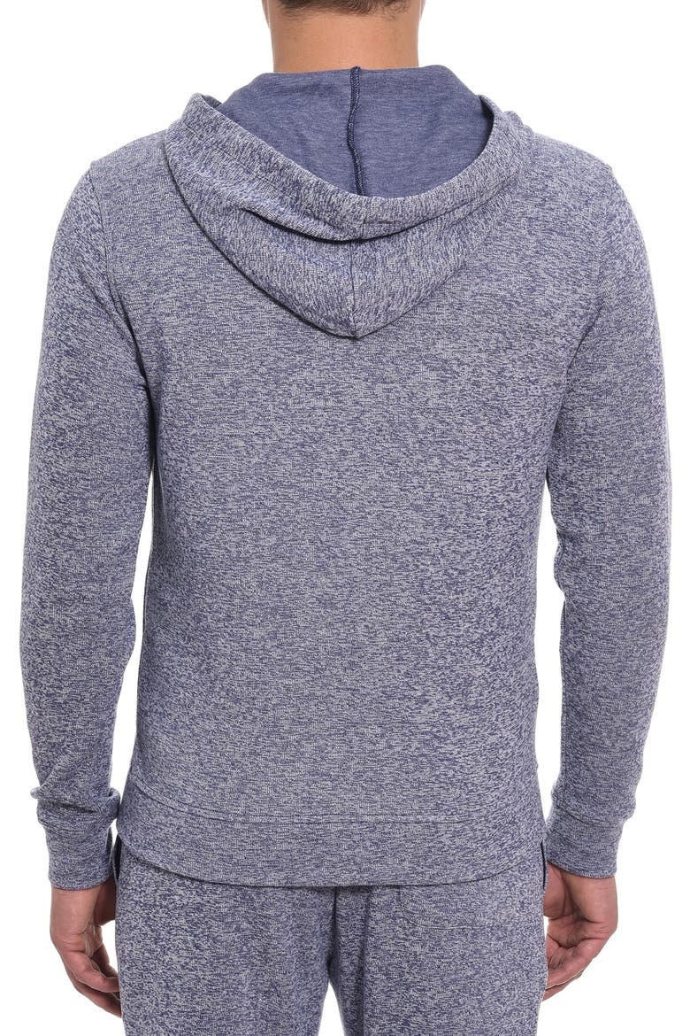 Atom Skull Appliqué Zip Hoodie, Alternate, color, NAVY
