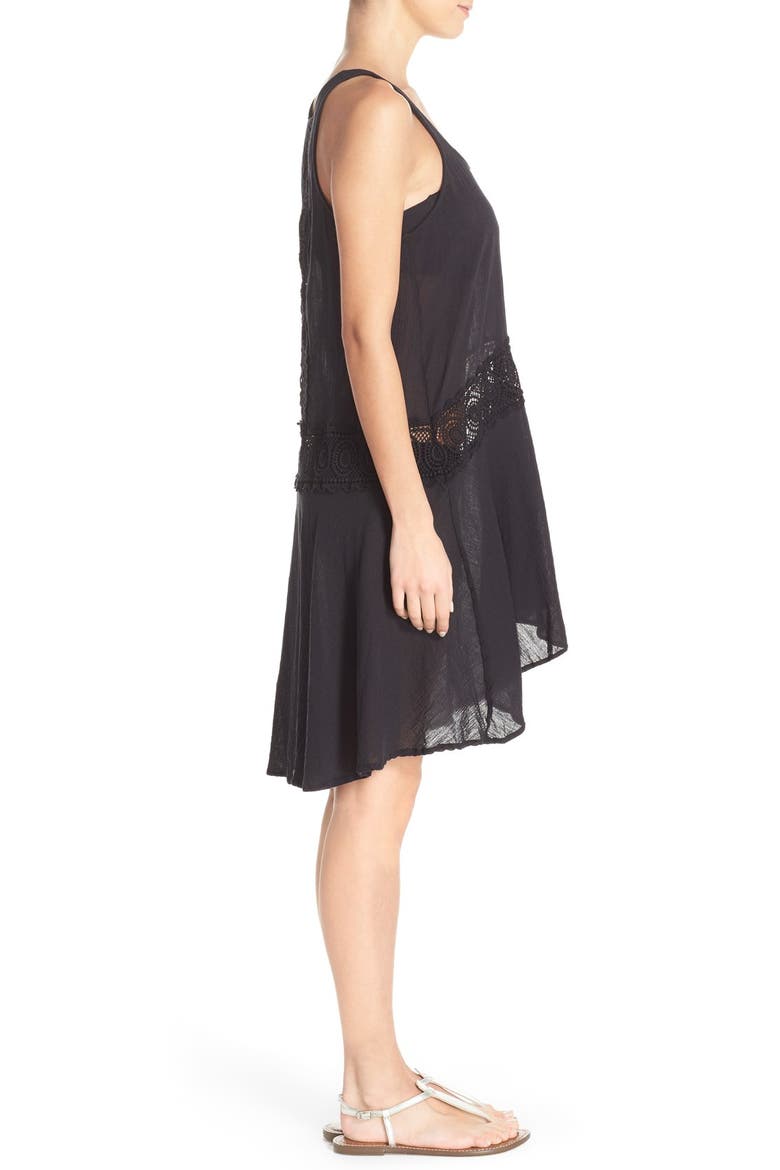 'Island Fare' Cover-Up Tank Dress, Alternate, color, BLACK