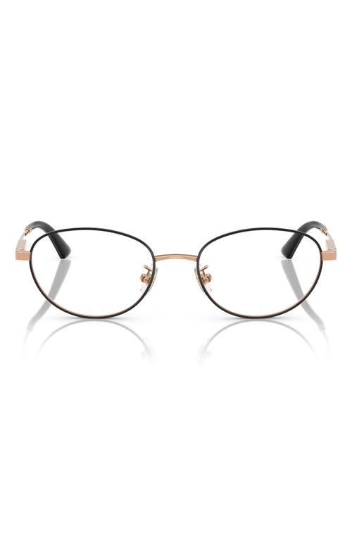 Jimmy Choo 51mm Oval Optical Glasses In Brown
