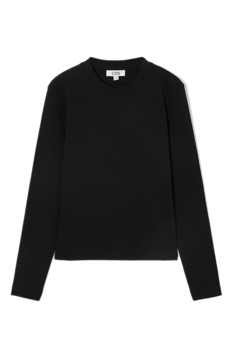 COS Heavyweight Long Sleeve Cotton T-Shirt, Alternate, color,