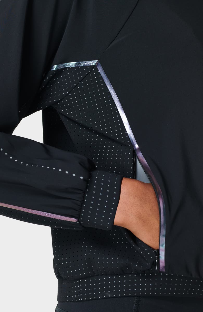 Sweaty Betty Zero Gravity Run Half Zip Pullover, Alternate, color, Black