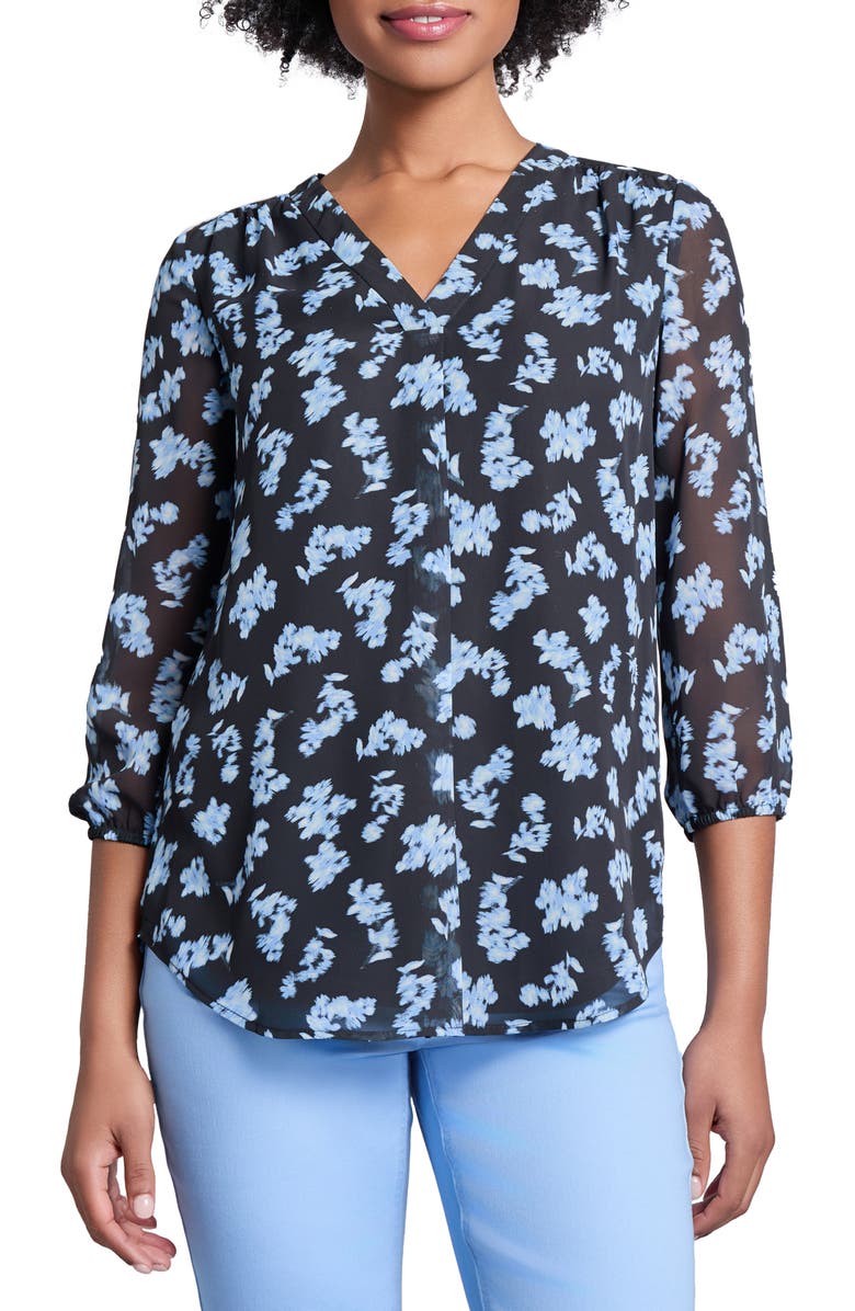 Jones New York Floral Print Tunic, Main, color, 