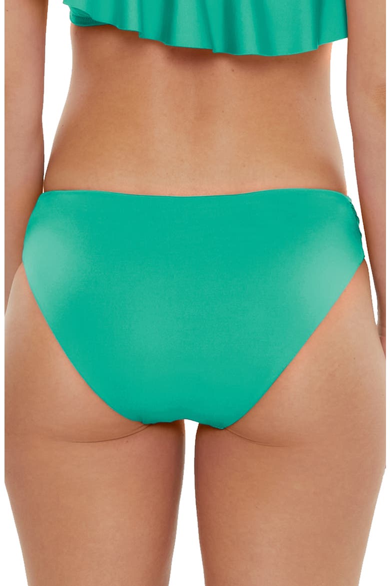 Monaco Side Tab Hipster Bikini Bottoms, Alternate, color, GUITAR GREEN