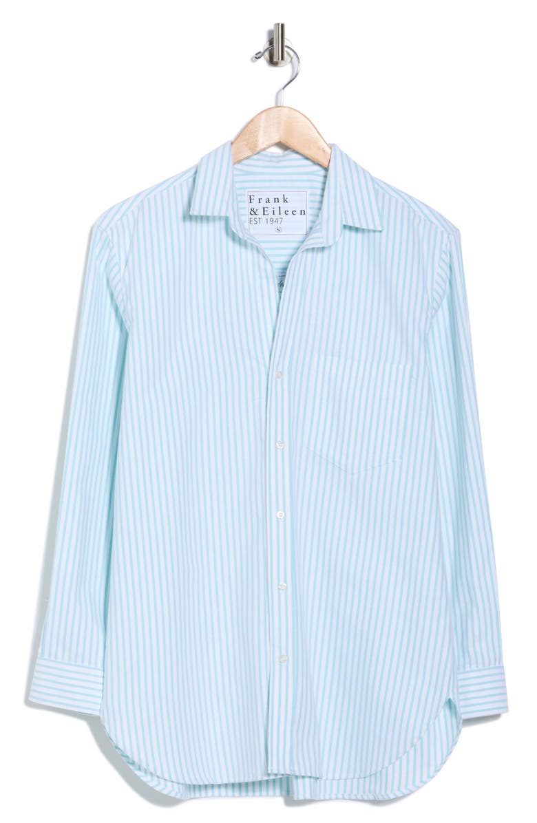 Frank & Eileen Joedy Boyfriend Button-Up Shirt, Alternate, color, Sea Foam Stripe