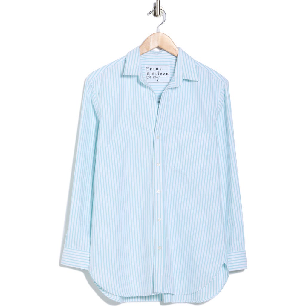 Frank & Eileen Joedy Boyfriend Button-up Shirt In Blue