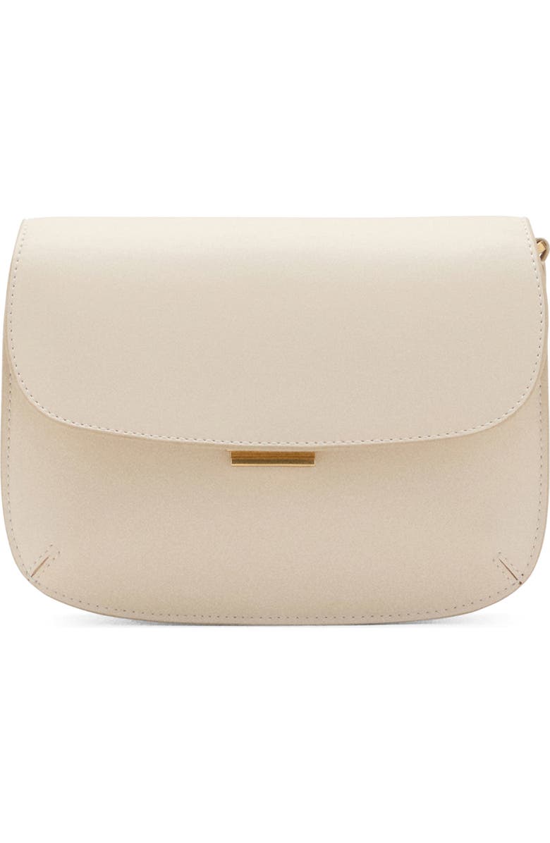 MANGO Faux Leather Crossbody Bag, Main, color, Off White