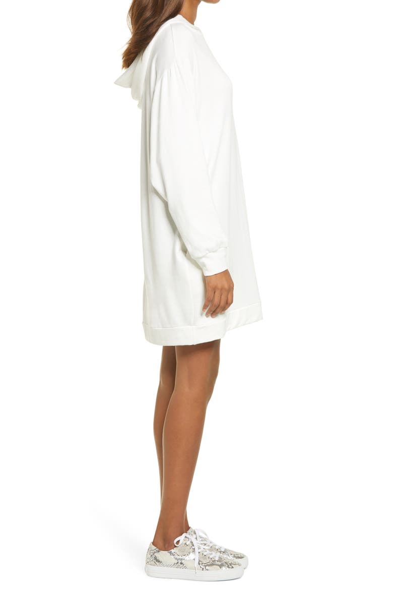 Long Sleeve Hoodie Dress, Alternate, color, IVORY