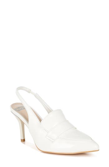 Rag & Co Voisin Slingback Pump In White