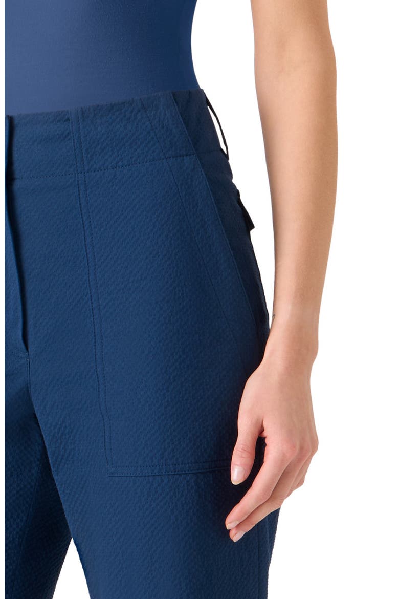 Cliff Cotton Stretch Seersucker Cargo Ankle Pants, Alternate, color, DARK BLUE