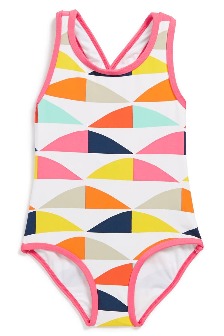 'Polsku' One-Piece Swimsuit, Main, color, PINK