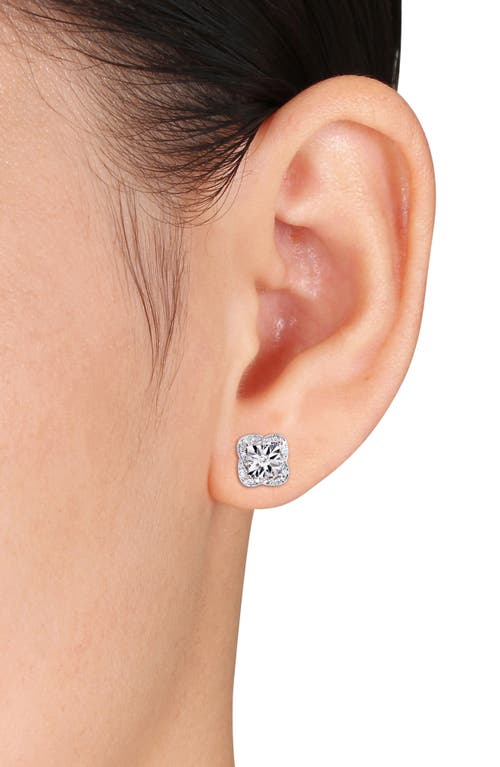 Delmar Diamond Stud Earrings In Silver