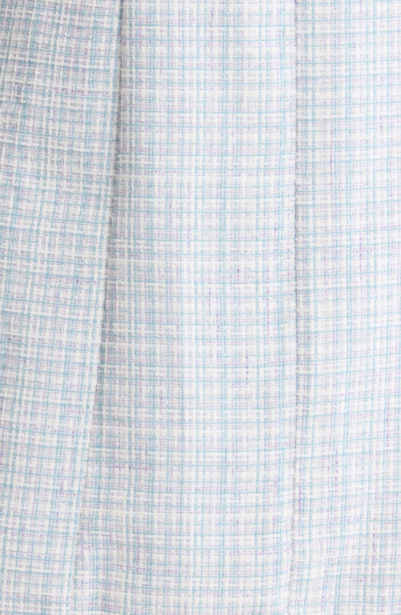 SUGARLIPS Adriella Sleeveless Tweed Dress, Alternate, color, White-Blue