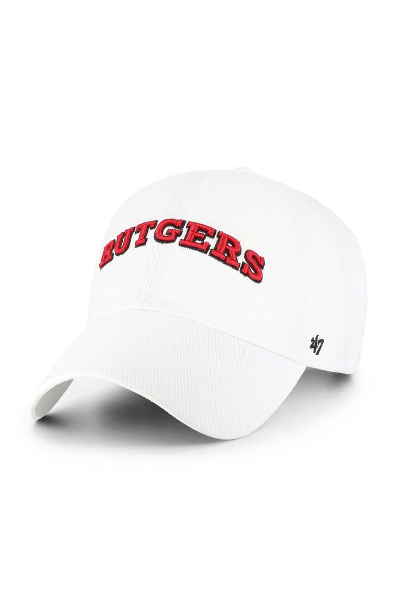 '47 Men's '47 White Rutgers Scarlet Knights Clean Up Adjustable Hat, Main, color, White