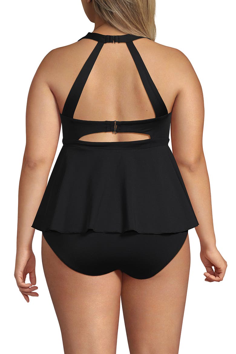 Sweetheart Fauxkini One Piece, Alternate, color, Black