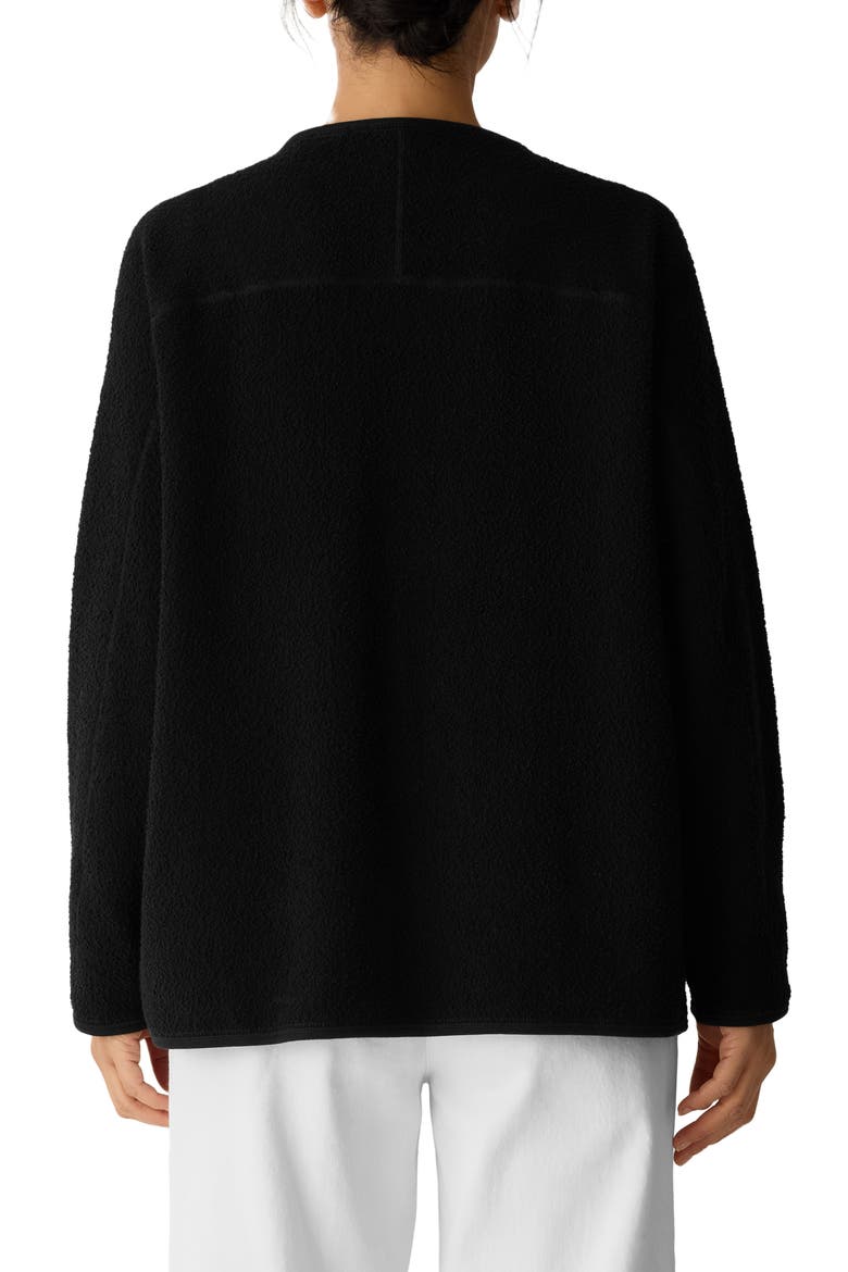 Bouclé Snap Front Jacket, Alternate, color, BLACK