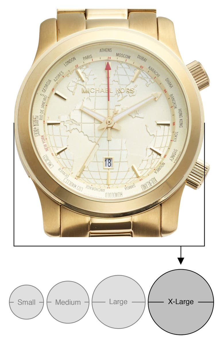 Michael Kors 'Large Runway' Chronograph Bracelet Watch, 45mm, Alternate, color,