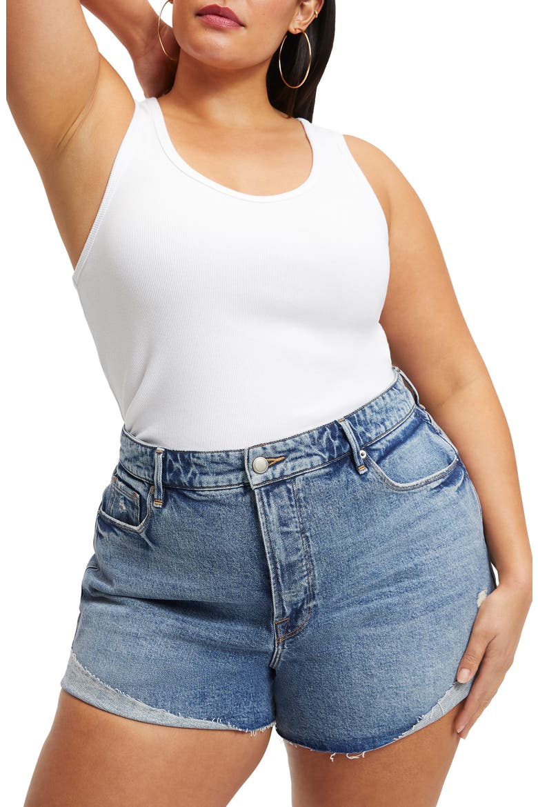 Fitted Rib Scoop Neck Tank, Alternate, color, WHITE001