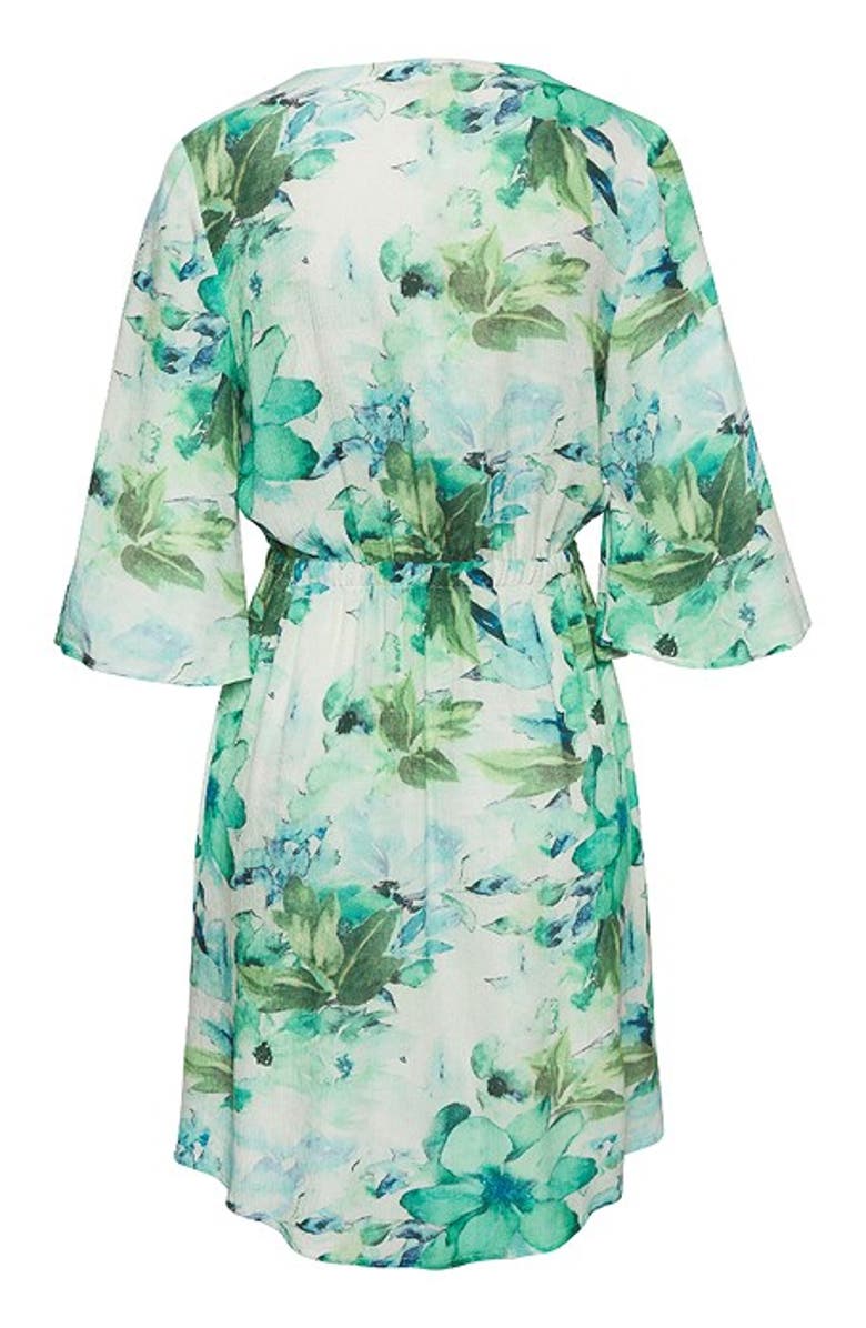 LASCANA Women's Floral Layered Look Dress, Alternate, color, Blue Multi