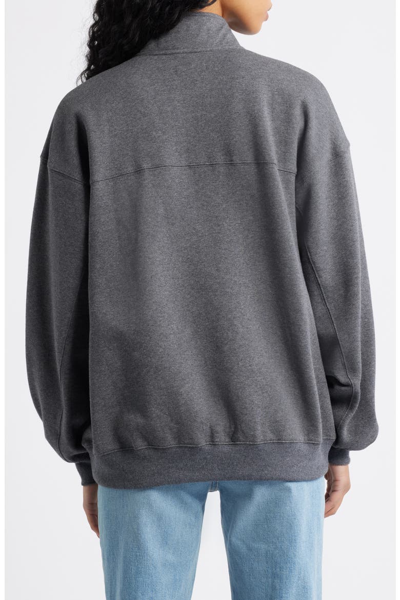 Relaxed Quarter Zip Pullover, Alternate, color, GREY MEDIUM CHARCOAL HEATHER