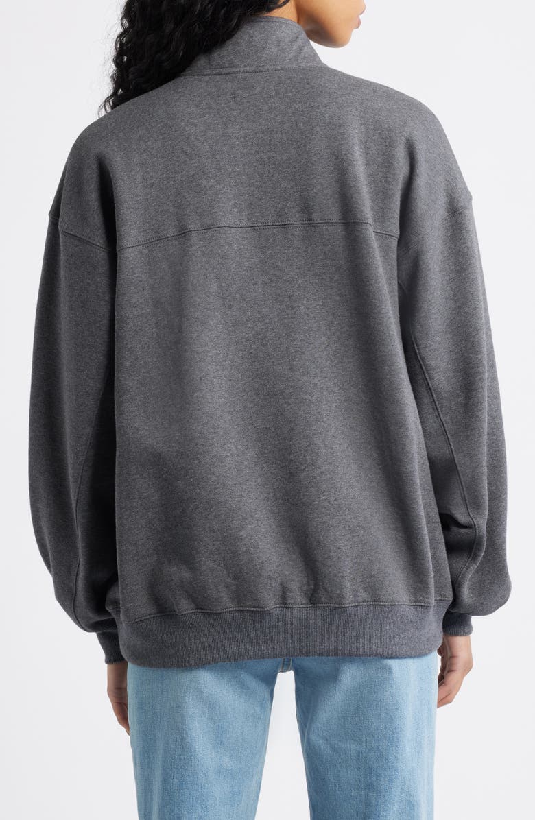 BP. Relaxed Quarter Zip Pullover, Alternate, color, Grey Medium Charcoal Heather