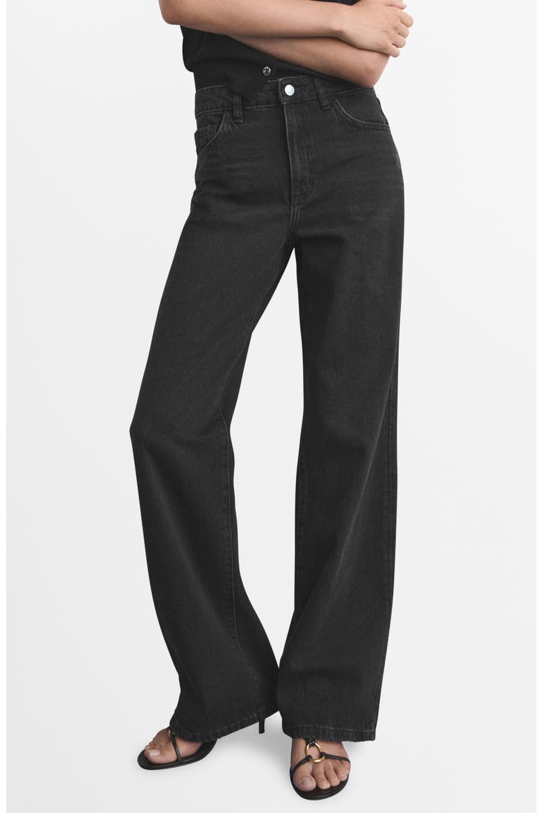 Danila High Waist Wide Leg Jeans, Main, color, BLACK DENIM