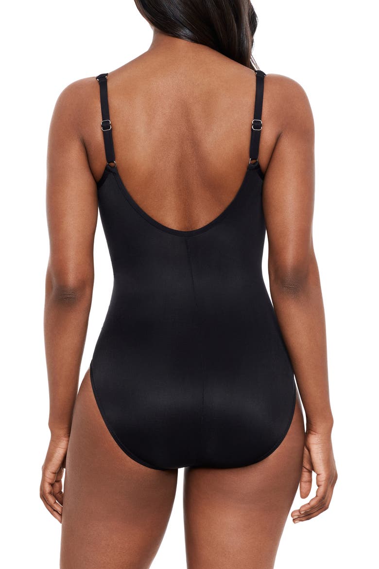 Network DD Madero Mesh Detail One-Piece Swimsuit, Alternate, color, BLACK