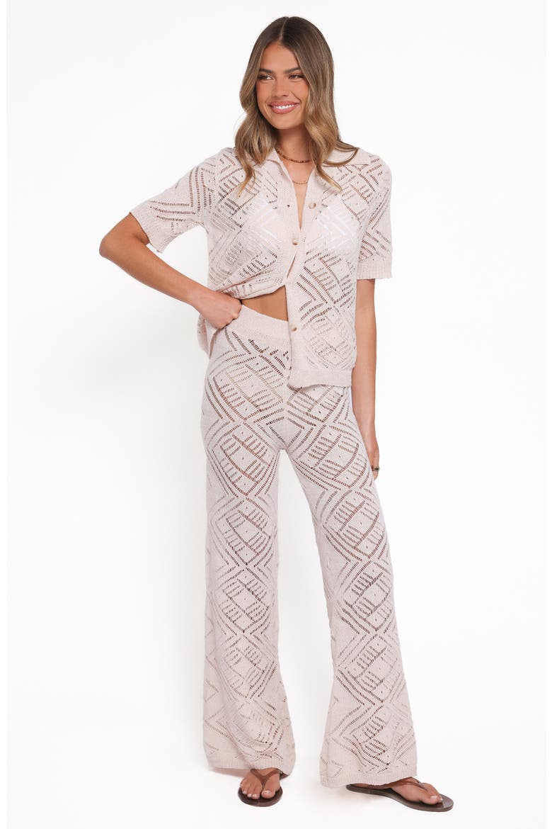 Briony Button-Up Shirt & Pants Set, Alternate, color, CREAM