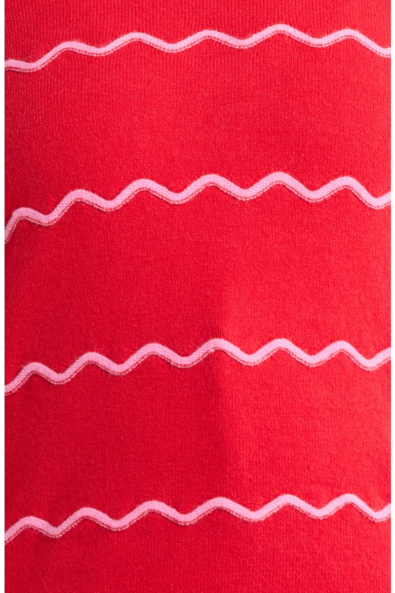 Maeverly Wavy Stripe Sweater, Alternate, color, RED-FUCHSIA