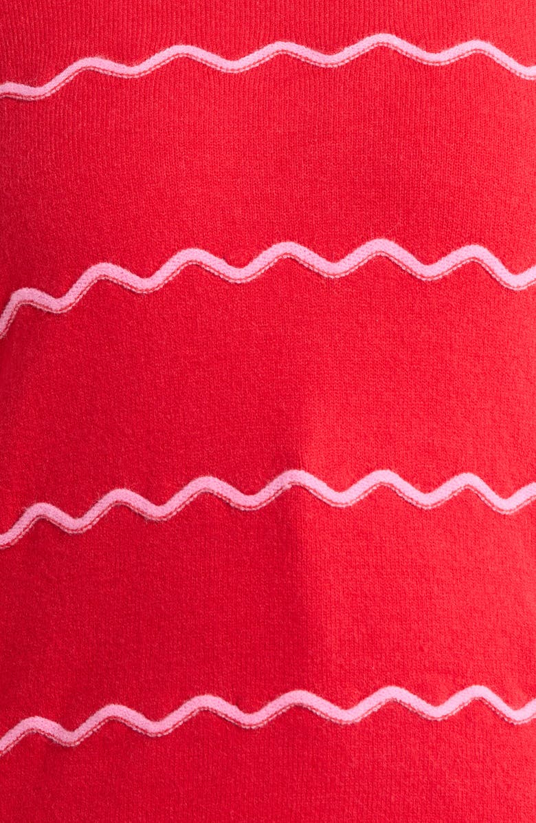 SUGARLIPS Maeverly Wavy Stripe Sweater, Alternate, color, Red-Fuchsia