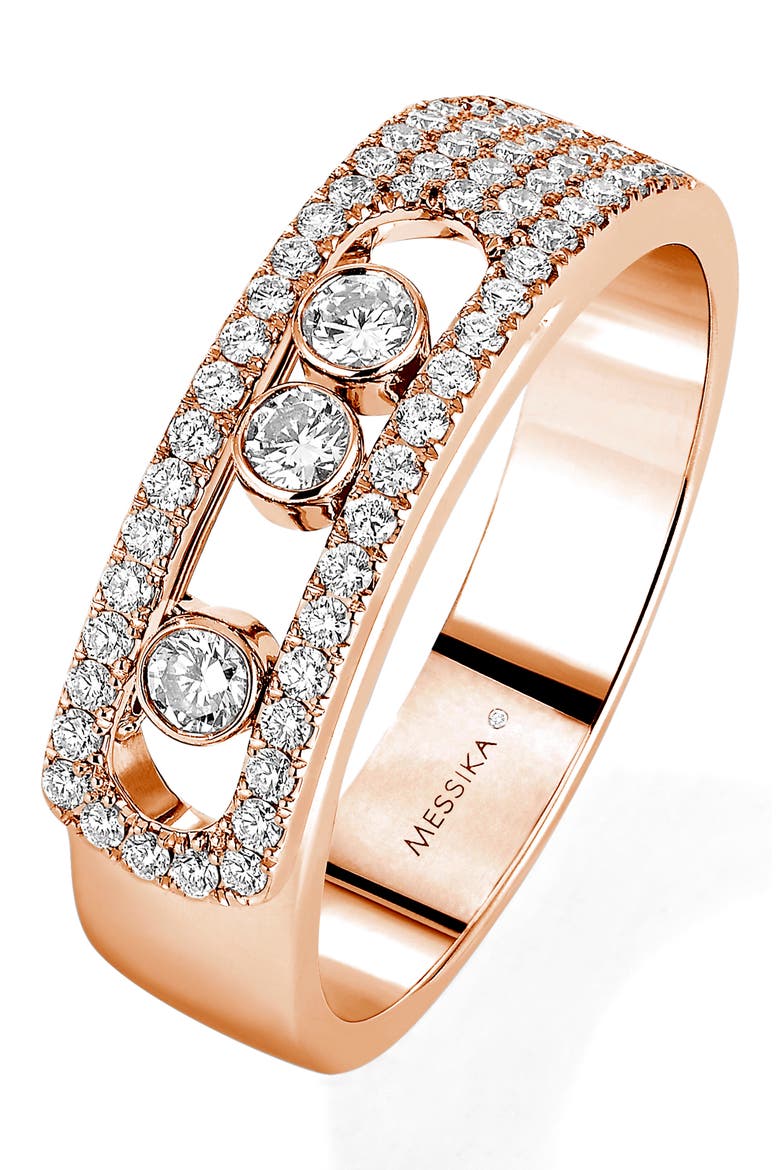 Move Noa Diamond Ring, Main, color, ROSE GOLD/ DIAMOND