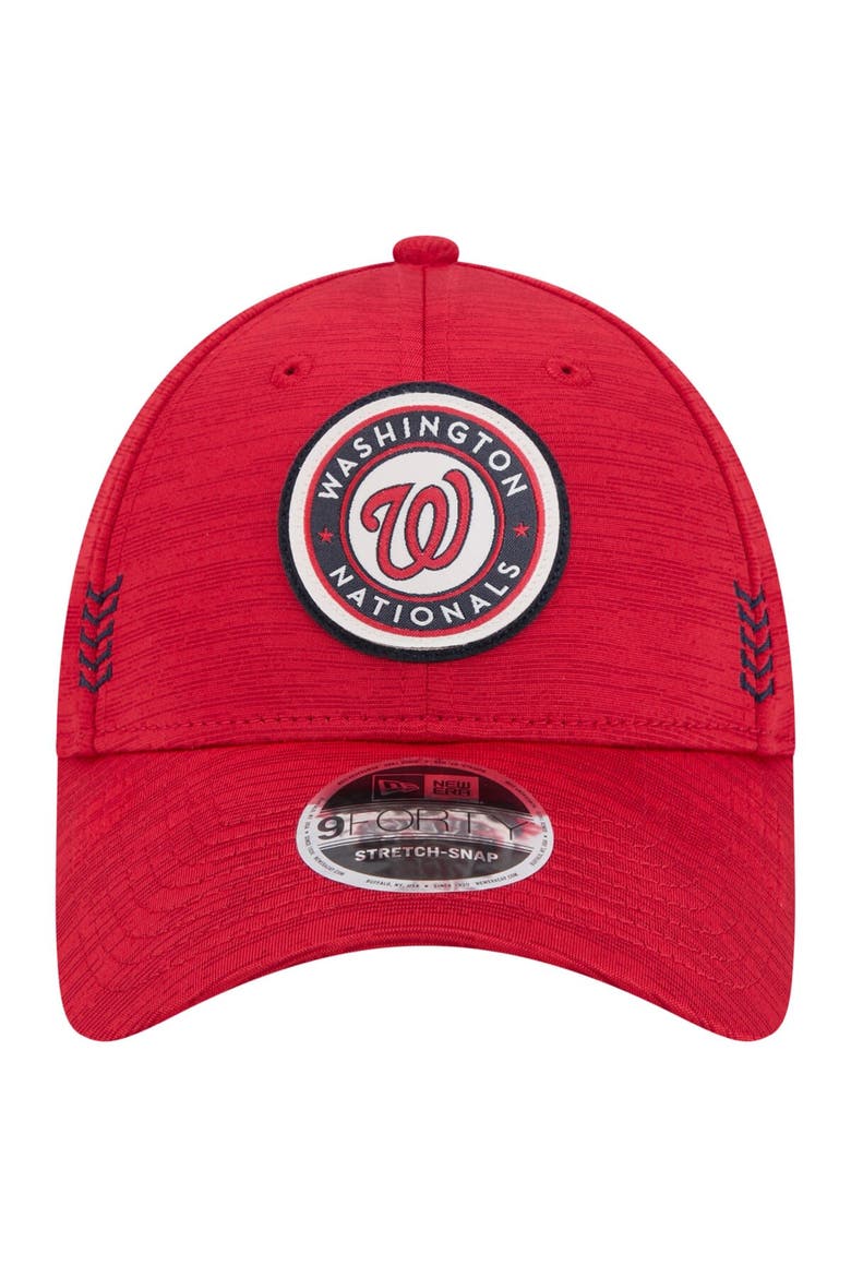 Men's New Era  Red Washington Nationals 2024 Clubhouse 9FORTY Adjustable Hat, Alternate, color, Red