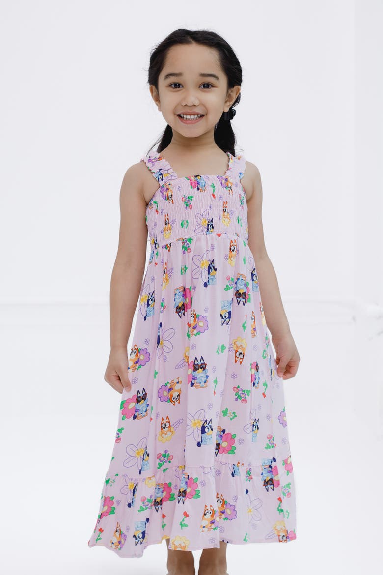 Sleeveless Maxi Dress, Alternate, color, Pale Pink Bluey Bingo