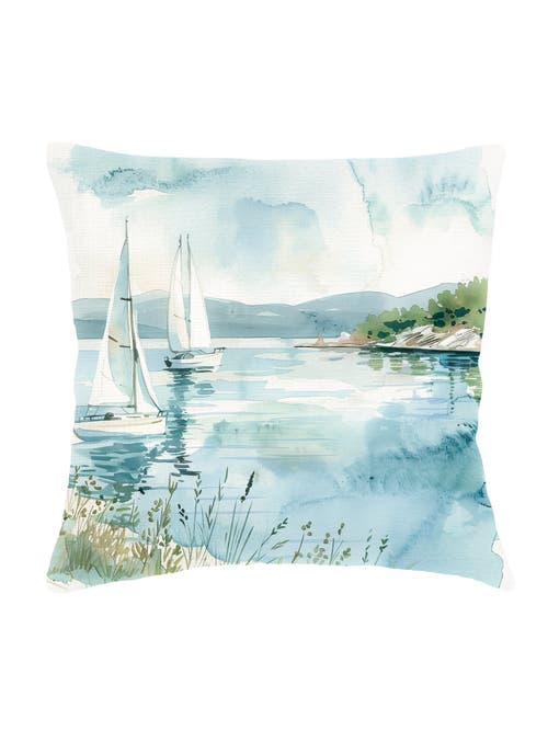 Anaya Horse Pasture Linen Pillow With Down Insert In Brown
