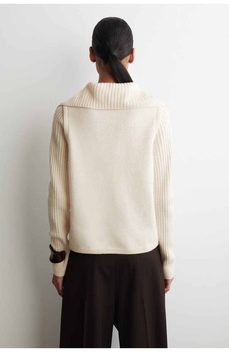 COS Layered Merino Wool Jumper, Alternate, color, Ivory