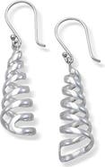 SAMUEL B. Spiral Sterling Silver Drop Earrings