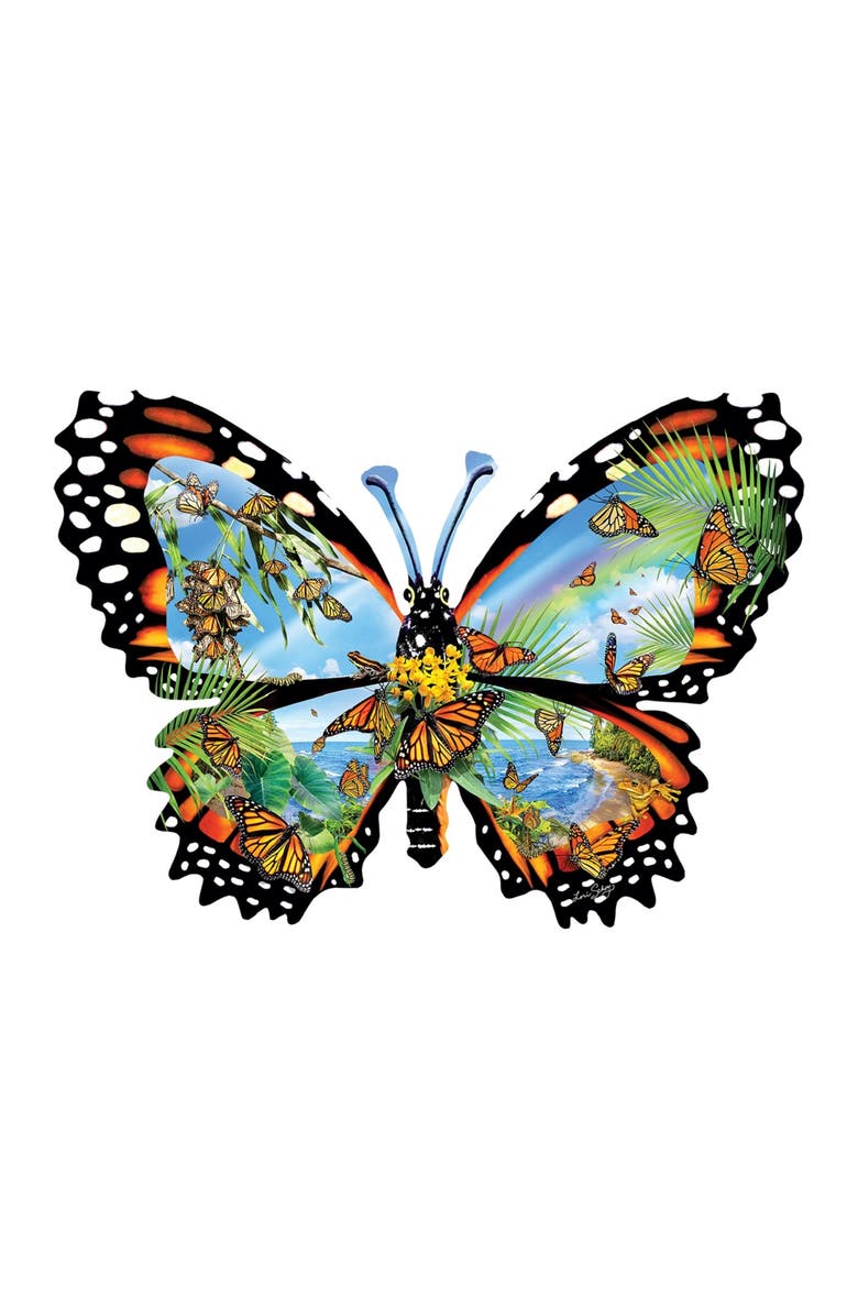 Sunsout Ode to the Monarch 1000 piece Jigsaw Puzzle for Adults Special Shape, Alternate, color, Multicolor