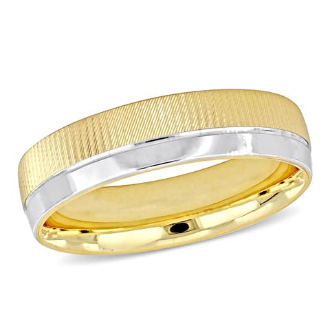 Men's Wedding Band 14k Two-Tone