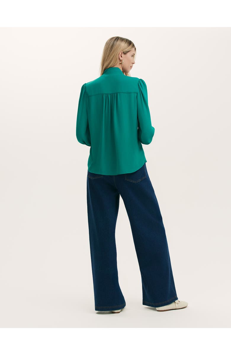 Finery London Mavis Chiffon Blouse, Alternate, color, Turquoise