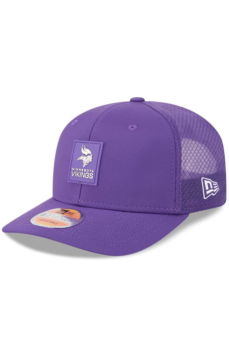 Men's New Era Purple Minnesota Vikings 2025 Sideline  9SEVENTY Trucker Adjustable Hat, Main, color, Purple