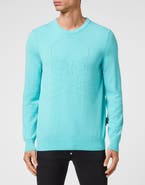 PHILIPP PLEIN Cashmere Pullover Round Neck Ls Skull And Plein Men