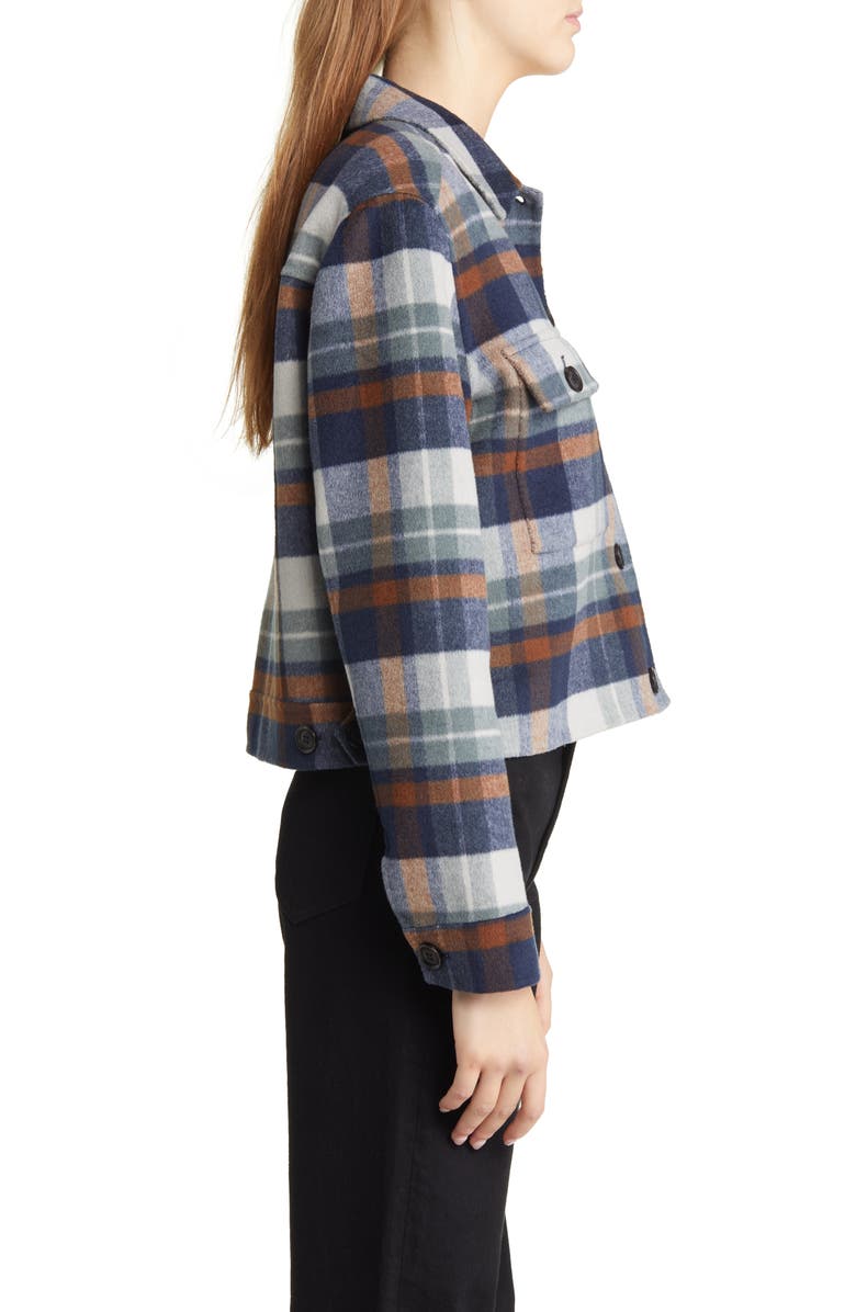 Rails Steffi Plaid Wool Blend Trucker Jacket, Alternate, color, 