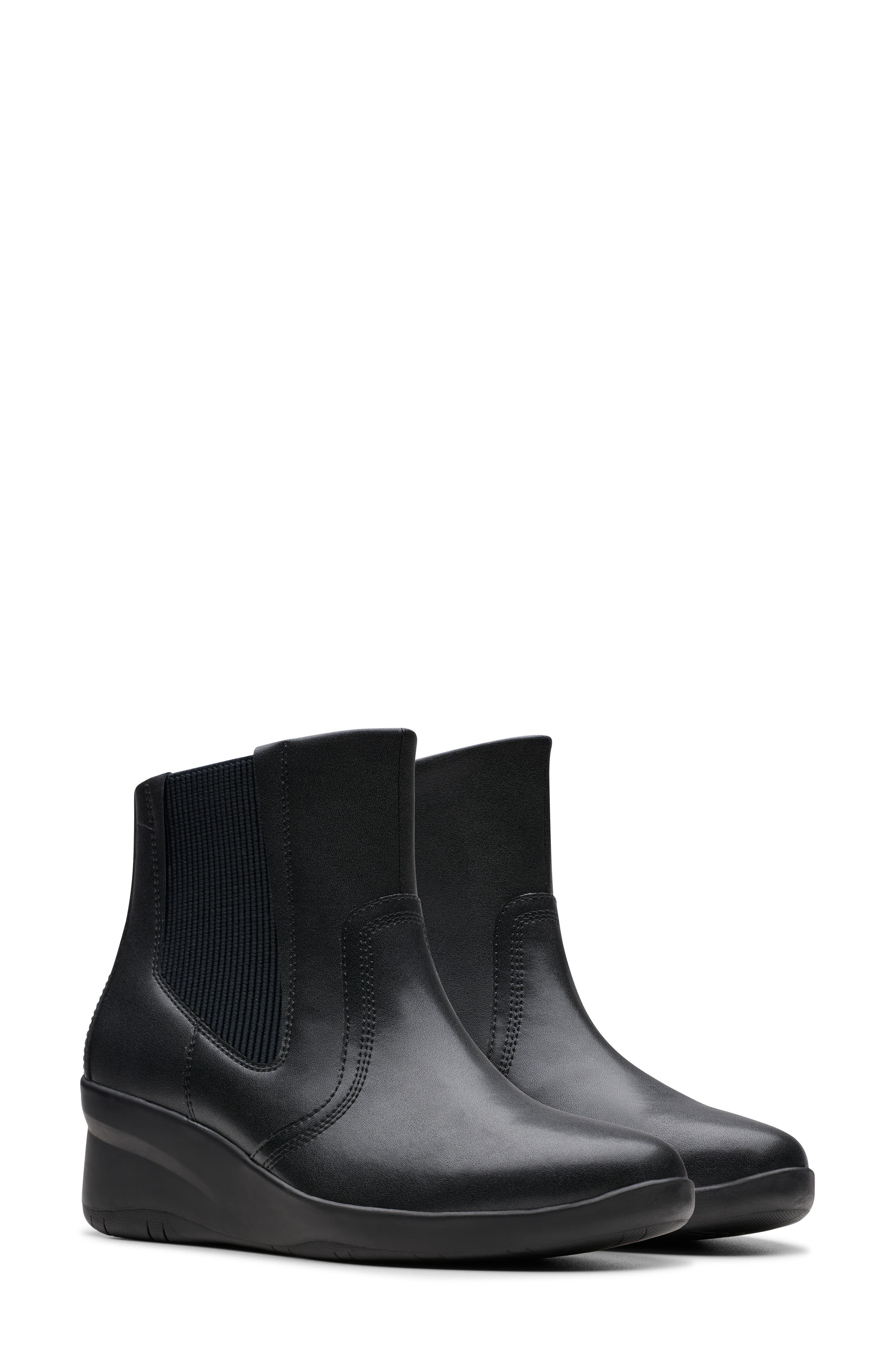 Clarks<sup>®</sup> Suttyn Rae Boot, Alternate, color, Black Leather