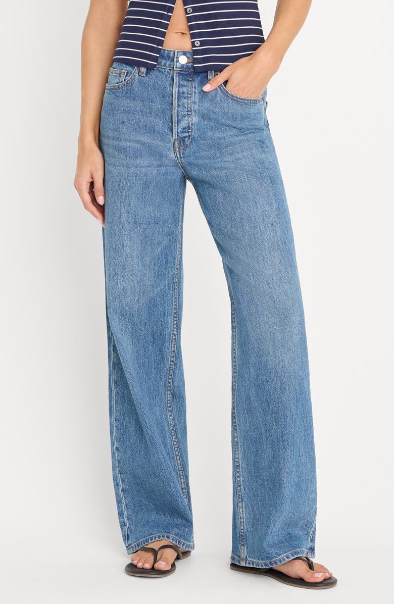 Good American Wide Leg Jeans, Alternate, color, Indigo1237