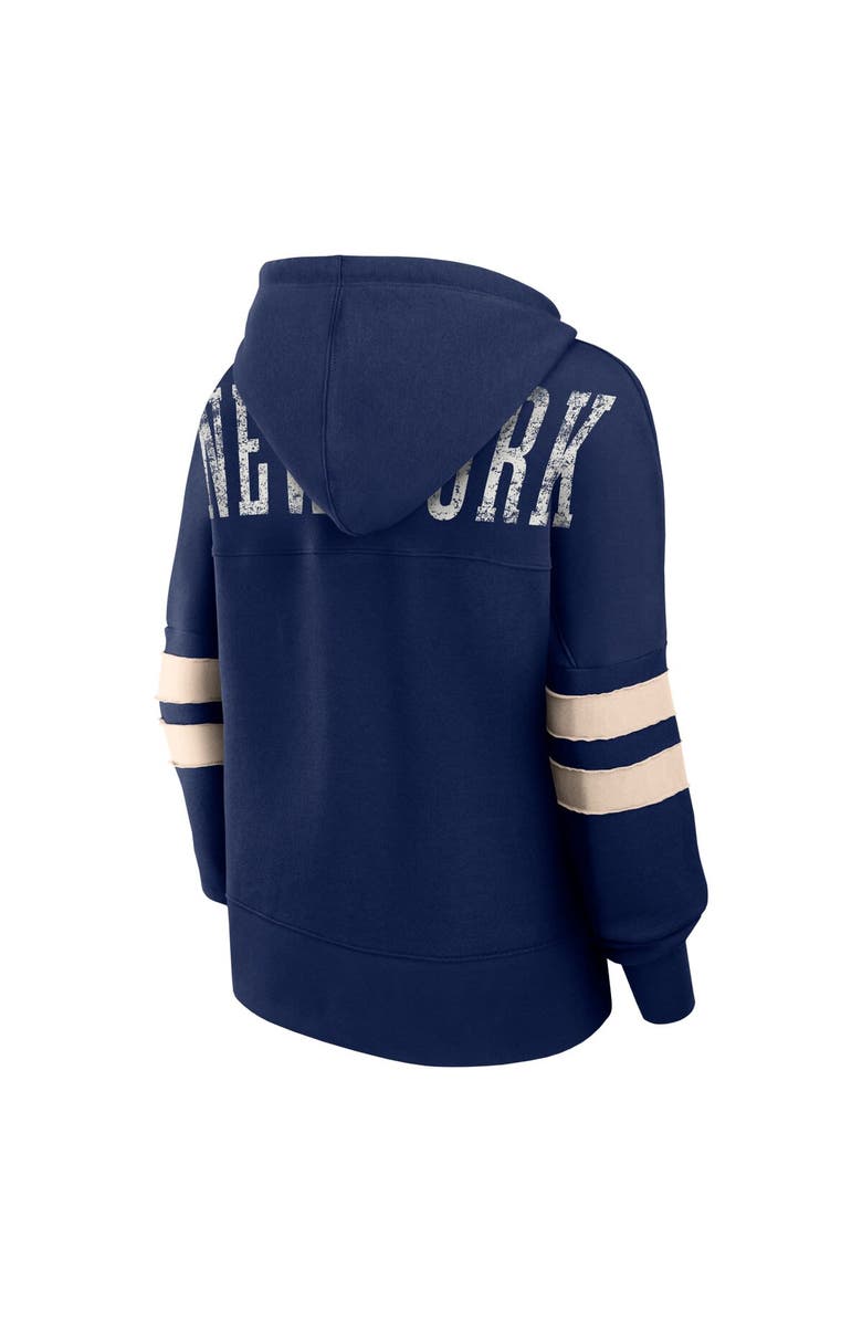 FANATICS Women's Fanatics Branded Navy New York Yankees Bold Move Notch Neck Pullover Hoodie, Alternate, color,