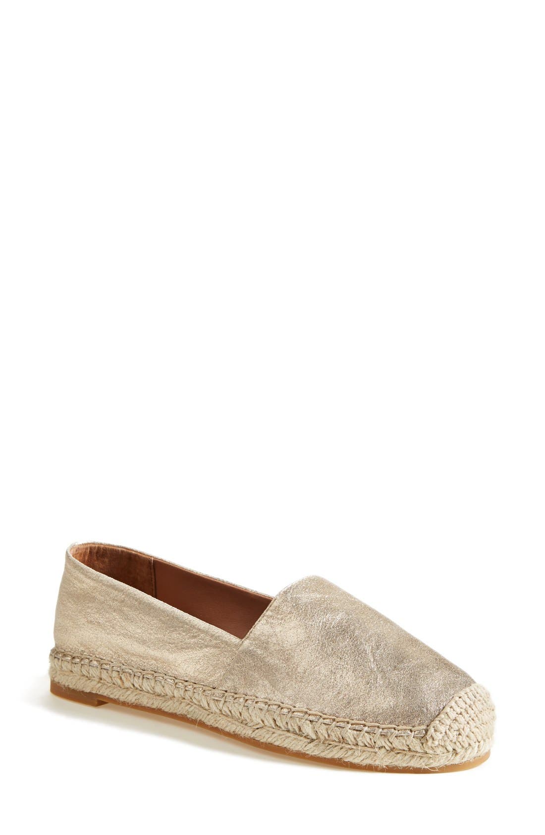 'Sabine' Espadrille Flat, Main, color, GOLD