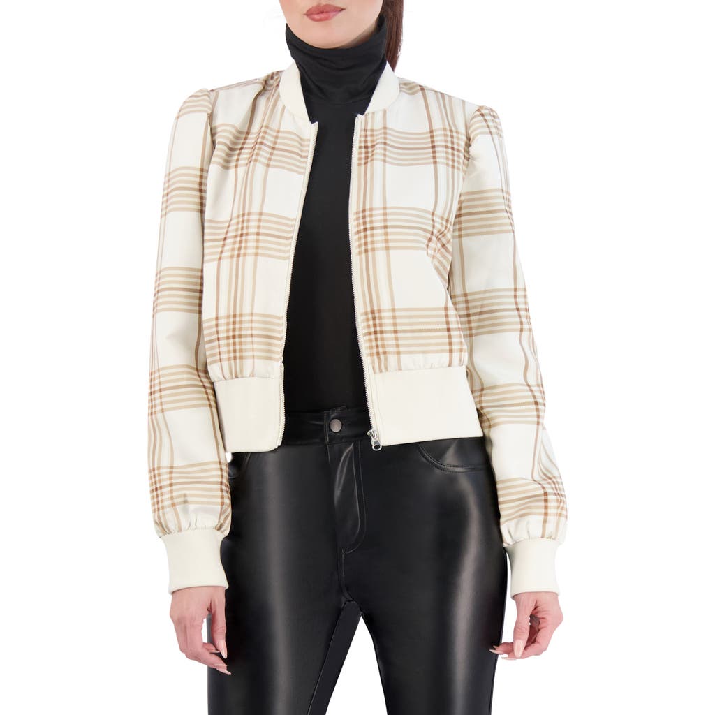 Ookie & Lala Plaid Bomber Jacket In Multi