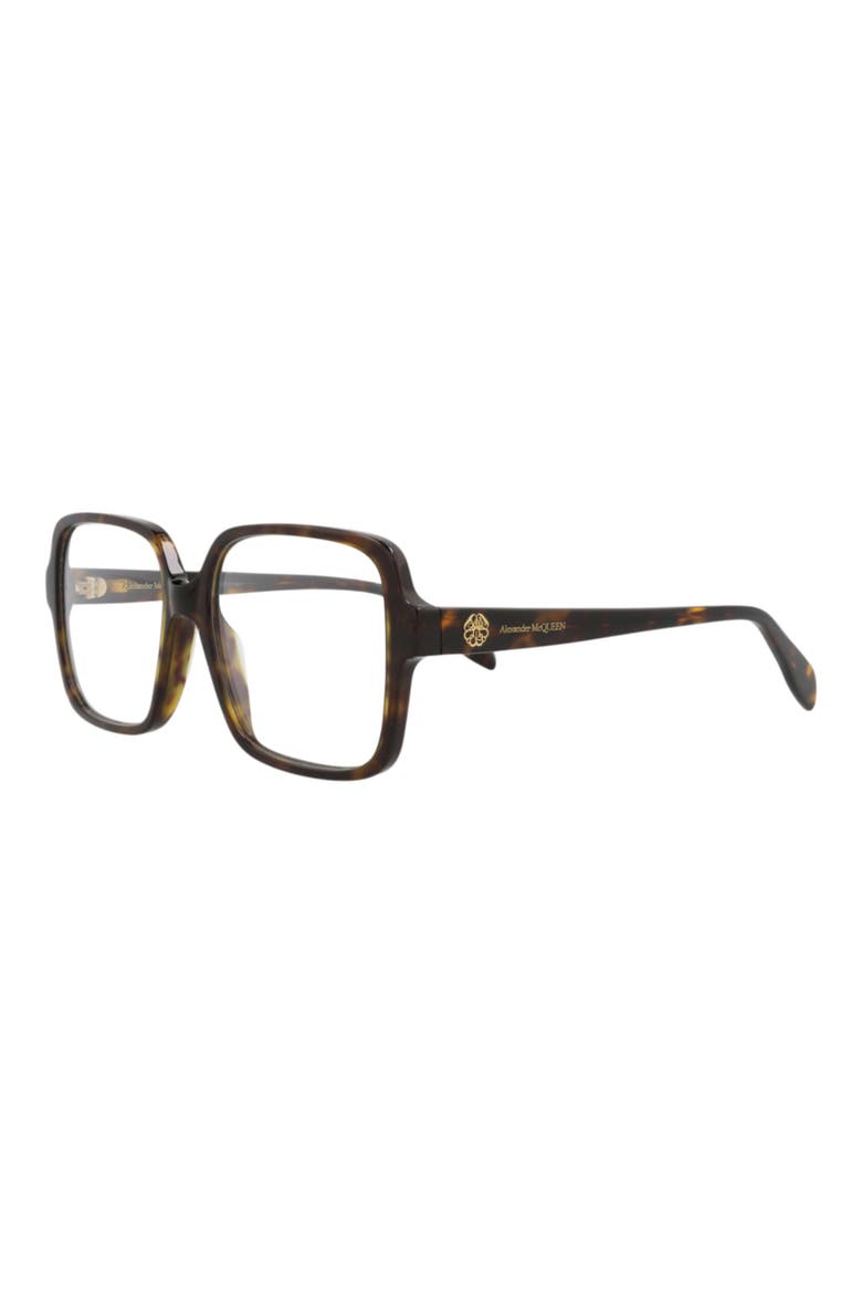 55mm Square Optical Glasses, Alternate, color, HAVANA HAVANA TRANSPARENT